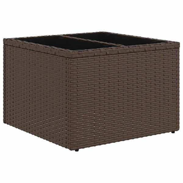 vidaXL Garden Sofa Set Brown and Cream 55 x 55 x 37 cm Poly Rattan