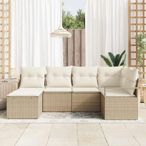 vidaXL Sofa Set 8 pcs Beige Poly Rattan