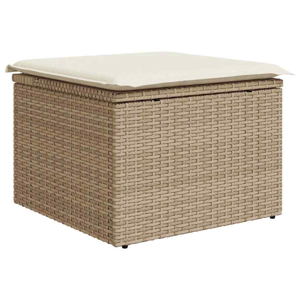 vidaXL Sofa Set 8 pcs Beige Poly Rattan