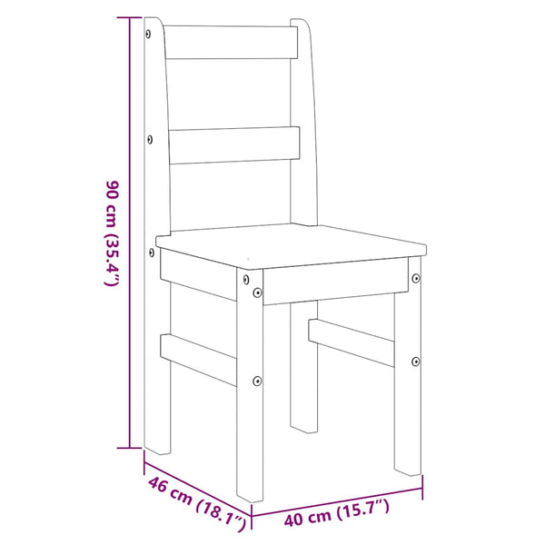 vidaXL 4-Piece Dining Set PANAMA Grey Solid Pine Wood