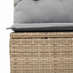 vidaXL Garden Sofa Set with Cushions 5 pcs Beige Poly Rattan