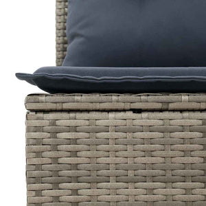 Garten Sofa Set 11-teilig Grau Marineblau