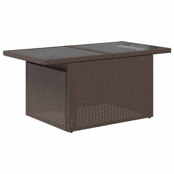 vidaXL Garden Sofa Set with Cushions 6 pcs Brown and Cream