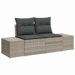 vidaXL Garden Sofa Set with Cushions 7 pcs Light Gray