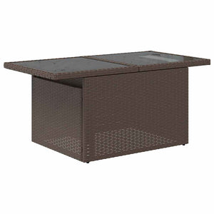 vidaXL Garden Sofa Set with Cushions 9 pcs Brown and Cream Poly Rattan