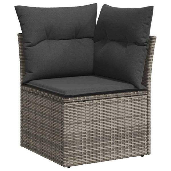 vidaXL Garden Sofa Set with Cushions 9 pcs Grey