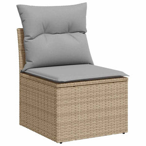 vidaXL Garden Sofa Set with Cushions 5 pcs Beige and Light Grey