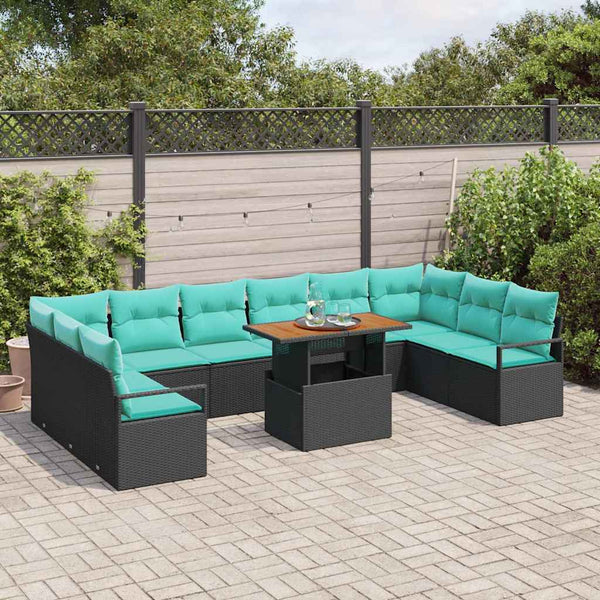 Garten Essgruppe mit Kissen, 11-teilig