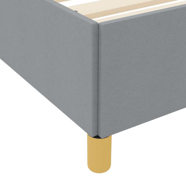 vidaXL Bed Frame with Mattress Light Grey 140 x 190 cm Fabric