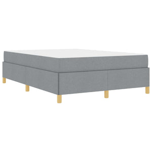 vidaXL Bed Frame with Mattress Light Grey 140 x 190 cm Fabric