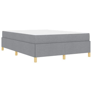 vidaXL Bed Frame with Mattress Light Grey 140 x 190 cm Fabric