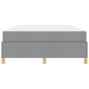 vidaXL Bed Frame with Mattress Light Grey 140 x 190 cm Fabric