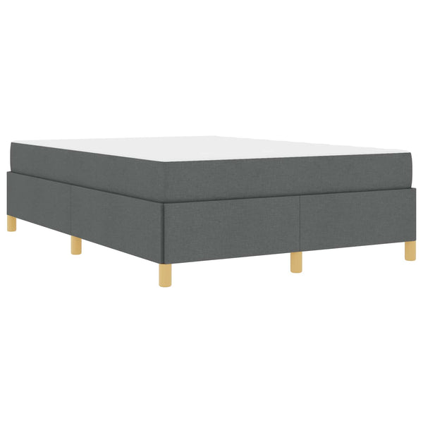 vidaXL Bed Frame with Mattress Dark Gray 140 x 190 cm Fabric