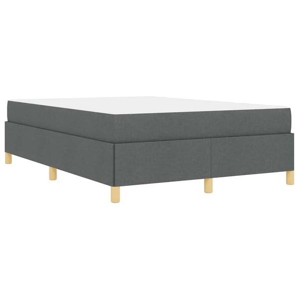 vidaXL Bed Frame with Mattress Dark Gray 140 x 190 cm Fabric