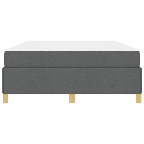 vidaXL Bed Frame with Mattress Dark Gray 140 x 190 cm Fabric