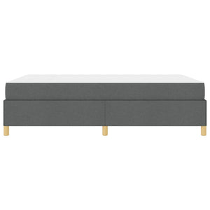 vidaXL Bed Frame with Mattress Dark Gray 140 x 190 cm Fabric