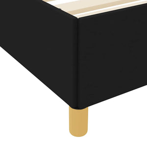 vidaXL Bed Frame with Mattress Black 140 x 190 cm Fabric