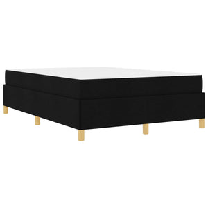 vidaXL Bed Frame with Mattress Black 140 x 190 cm Fabric
