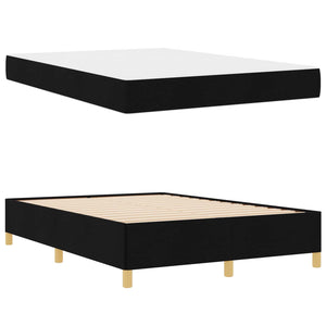 vidaXL Bed Frame with Mattress Black 140 x 190 cm Fabric