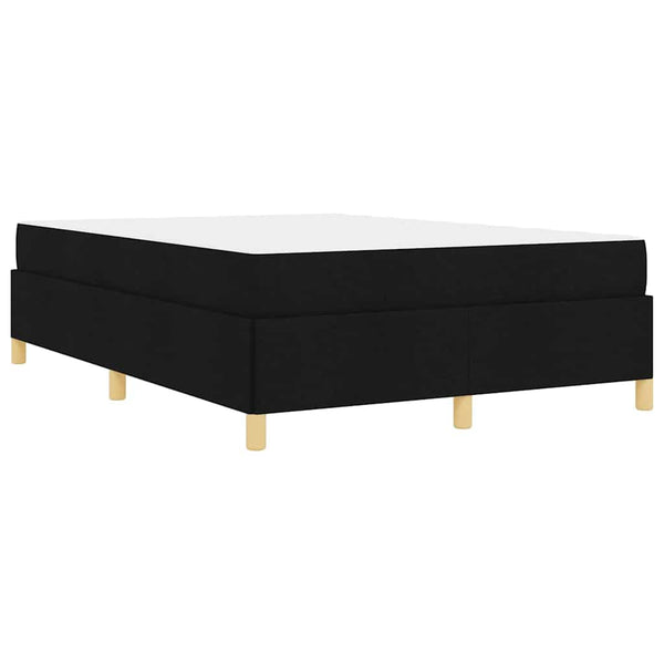 vidaXL Bed Frame with Mattress Black 140 x 190 cm Fabric