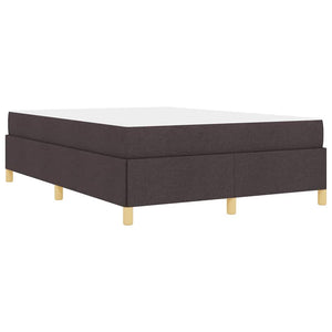vidaXL Bed Frame with Mattress Dark Brown 140 x 190 cm Fabric