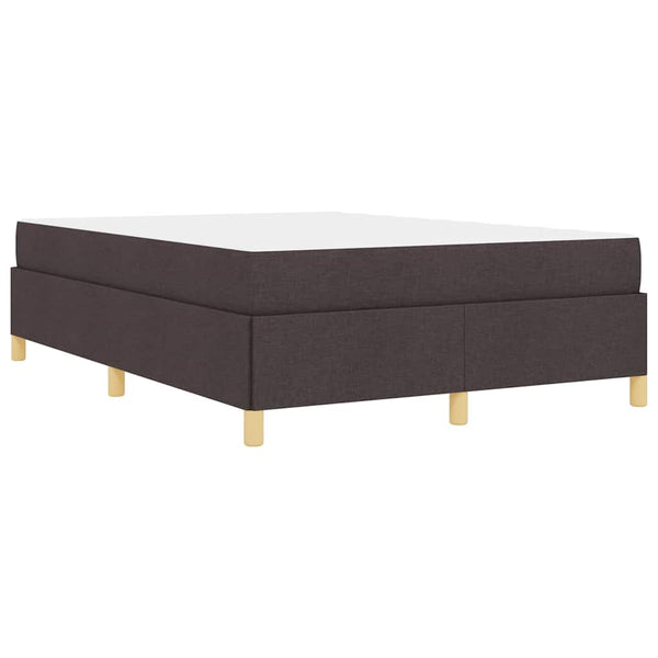 vidaXL Bed Frame with Mattress Dark Brown 140 x 190 cm Fabric