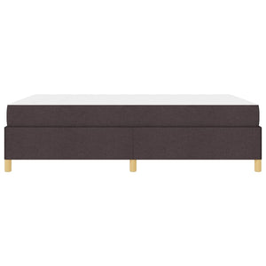vidaXL Bed Frame with Mattress Dark Brown 140 x 190 cm Fabric
