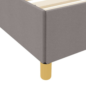 vidaXL Bed Frame with Mattress Taupe 140 x 190 cm Fabric