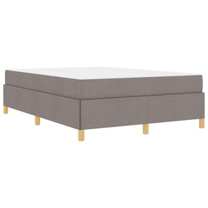 vidaXL Bed Frame with Mattress Taupe 140 x 190 cm Fabric