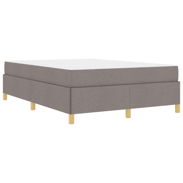 vidaXL Bed Frame with Mattress Taupe 140 x 190 cm Fabric