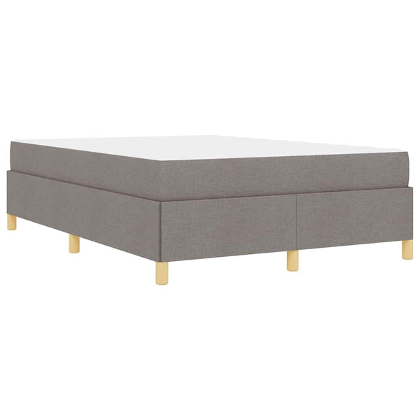 vidaXL Bed Frame with Mattress Taupe 140 x 190 cm Fabric