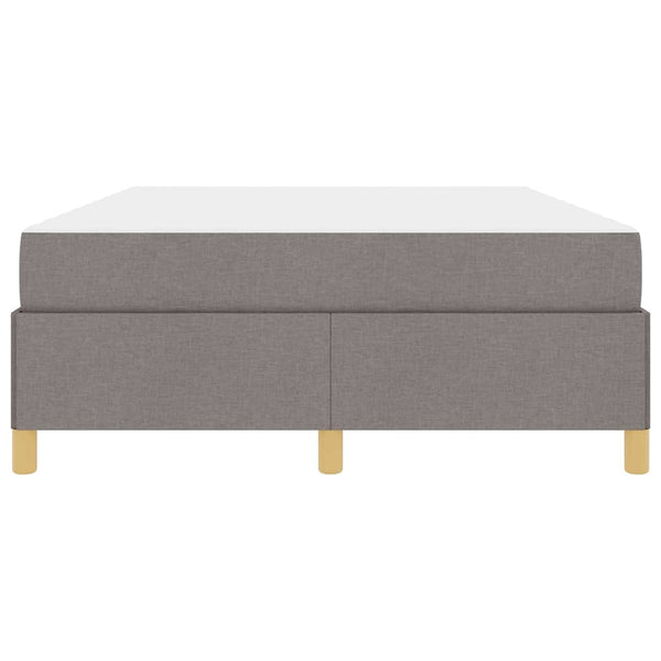 vidaXL Bed Frame with Mattress Taupe 140 x 190 cm Fabric