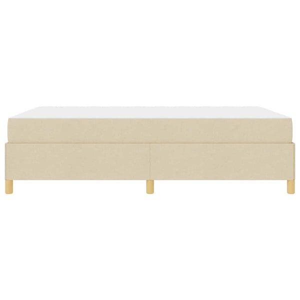 vidaXL Bed Frame with Mattress Cream 140 x 190 cm Fabric