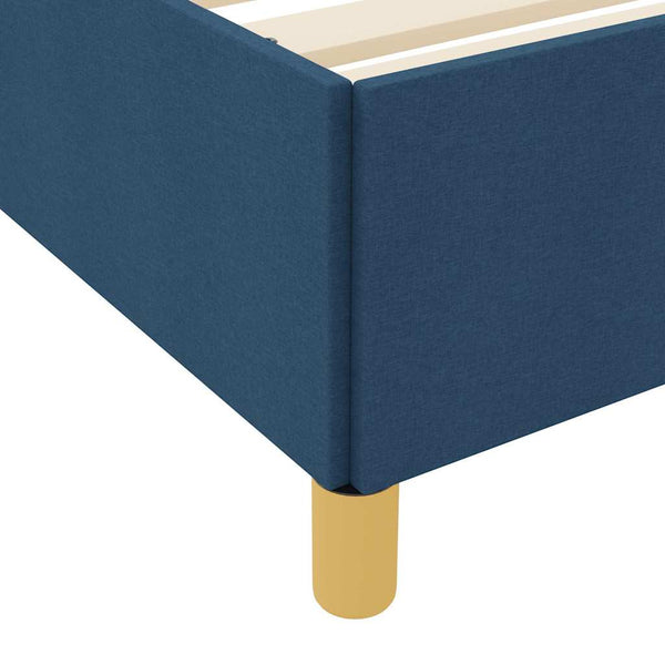 vidaXL Bed Frame with Mattress Blue 140 x 190 cm Fabric