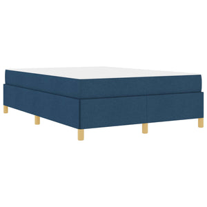 vidaXL Bed Frame with Mattress Blue 140 x 190 cm Fabric
