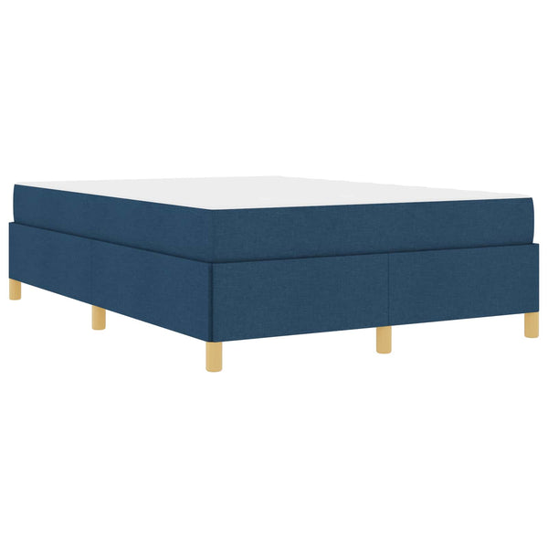 vidaXL Bed Frame with Mattress Blue 140 x 190 cm Fabric