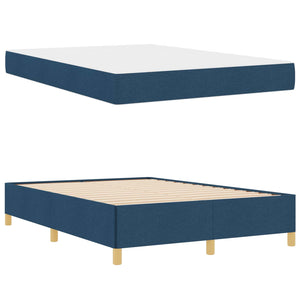 vidaXL Bed Frame with Mattress Blue 140 x 190 cm Fabric