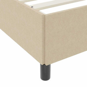vidaXL Bed Frame with Mattress Light Green-Grey 90 x 200 cm Fabric