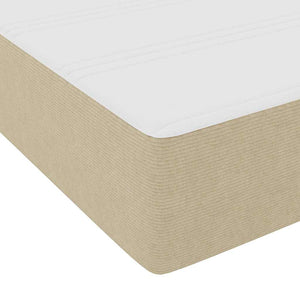 vidaXL Bed Frame with Mattress Light Green-Grey 90 x 200 cm Fabric