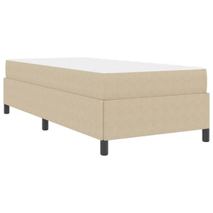 vidaXL Bed Frame with Mattress Light Green-Grey 90 x 200 cm Fabric