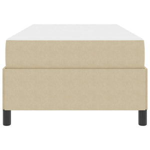 vidaXL Bed Frame with Mattress Light Green-Grey 90 x 200 cm Fabric