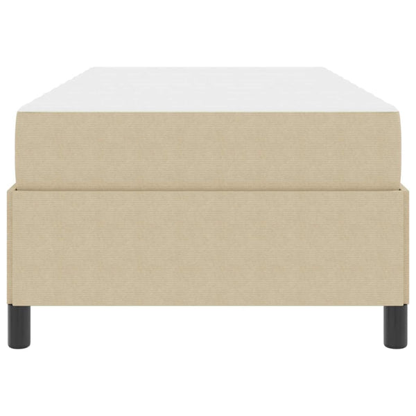 vidaXL Bed Frame with Mattress Light Green-Grey 90 x 200 cm Fabric