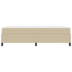vidaXL Bed Frame with Mattress Light Green-Grey 90 x 200 cm Fabric