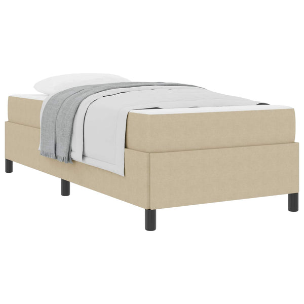 vidaXL Bed Frame with Mattress Light Green-Grey 100 x 200 cm Fabric