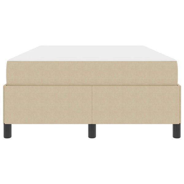 vidaXL Bed Frame with Mattress Light Green-Grey 120 x 190 cm Fabric