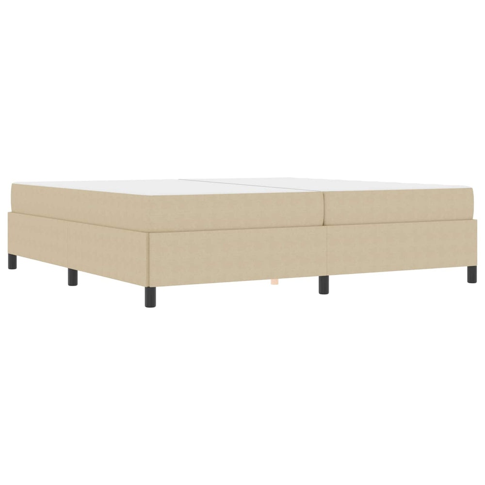 vidaXL Bed Frame with Mattress Light Green-Grey 200 x 200 cm Fabric