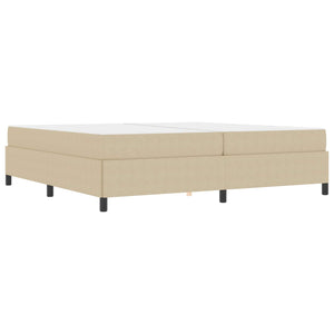 vidaXL Bed Frame with Mattress Light Green-Grey 200 x 200 cm Fabric
