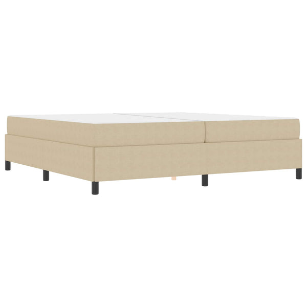 vidaXL Bed Frame with Mattress Light Green-Grey 200 x 200 cm Fabric