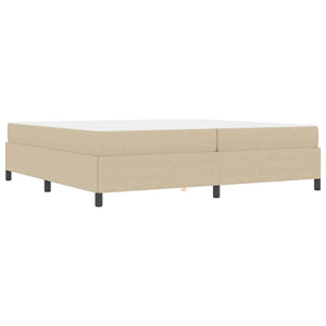 vidaXL Bed Frame with Mattress Light Green-Grey 200 x 200 cm Fabric