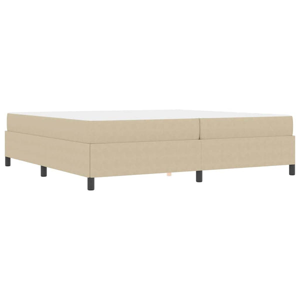 vidaXL Bed Frame with Mattress Light Green-Grey 200 x 200 cm Fabric